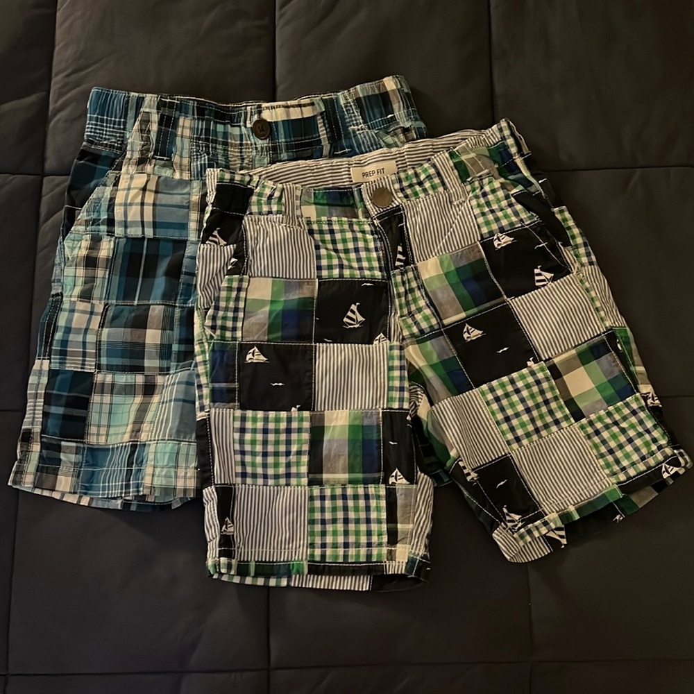 Lot of two pairs of Size 6 Boys Patchwork Shorts